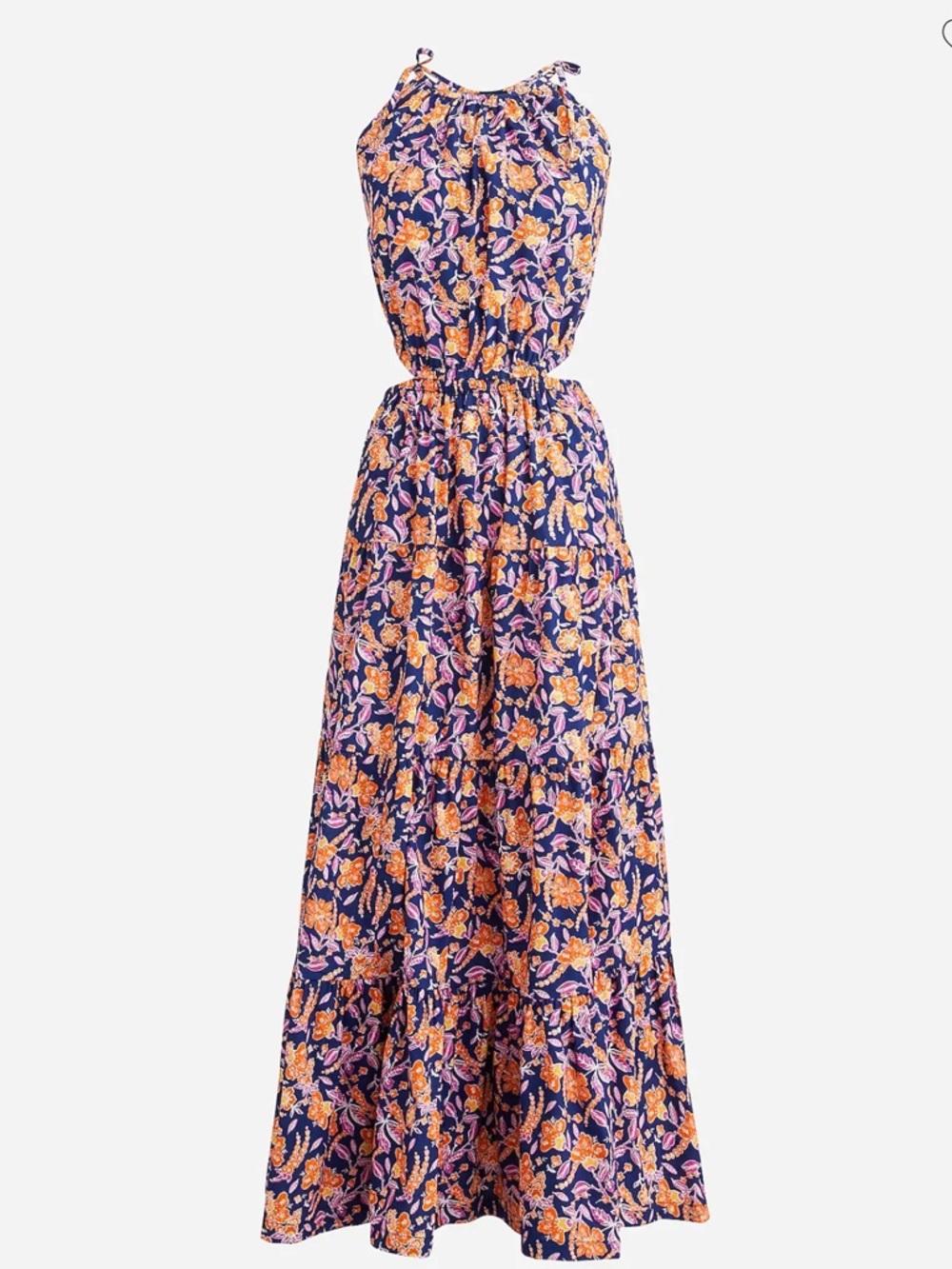 J.CREW Harbor side-cutout dress in painted block print size XL